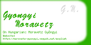 gyongyi moravetz business card